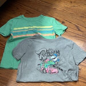 Kids Graphic T-Shirts - Green and Gray
